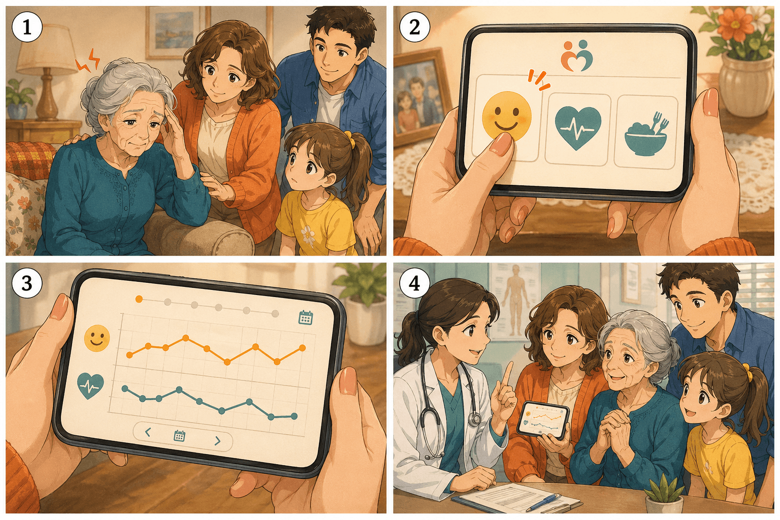 4-panel manga: daily condition